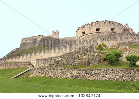 Castel Beseno, landmark medieval castle in Trento, Italy