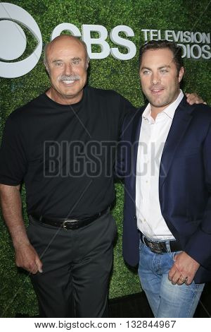 LOS ANGELES - JUN 2:  Phil McGraw, Jay McGraw at the 4th Annual CBS Television Studios Summer Soiree at the Palihouse on June 2, 2016 in West Hollywood, CA