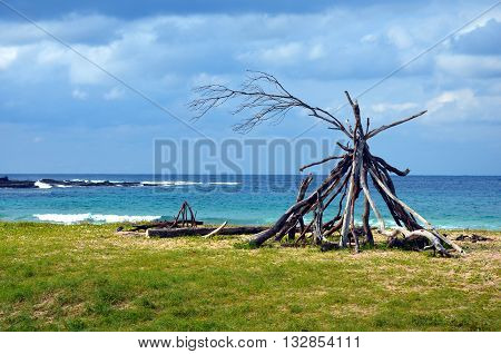 Sunny day on Pebbly beach, NSW Australia