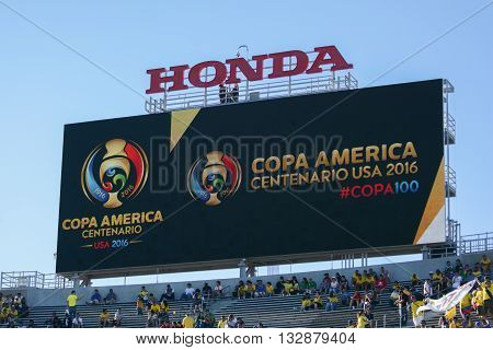 Soccer Scoreboard During Copa America Centenario