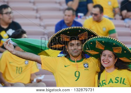 Brazilian Soccer Fans During Copa America Centenario