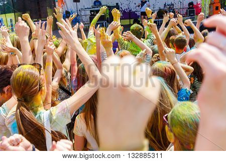 Dancing People No The Annual Holi Festival