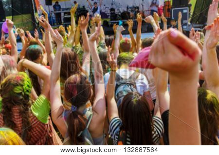 Dancing People No The Annual Holi Festival