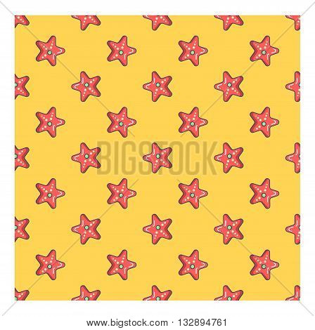 Seamless patterns with starfish. Ttourism and summer objects and equipments. Can be used for web page backgrounds. For birthday anniversary party invitations scrapbooking T-shirt cards.
