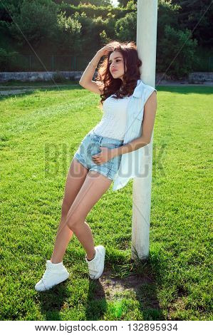Beautiful Brunette Girl In Swag Fashion Style