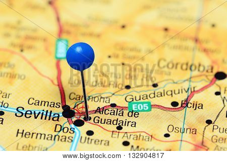 Alcala de Guadaira pinned on a map of Spain