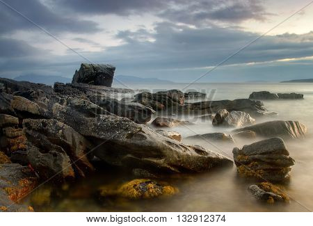 Rocks in Loch Scavaig near Elgol Isle of Skye Scotland
