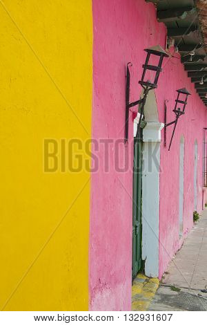 SUCHITOTO EL SALVADOR - MAY 07 : Architectural details in Suchitoto El Salvador on May 07 2016. the colonial town of Suchitoto built by the Spaniards in the 18th century