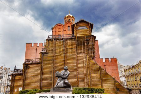 Golden Gate of Kiev originally built in 1017 to 1024 by Yaraslav the Wise. Reconstructed 1982. One of the original three Gates of the Kiev City Walls
