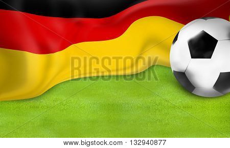 German Flag Football Soccer 3D Ball Background