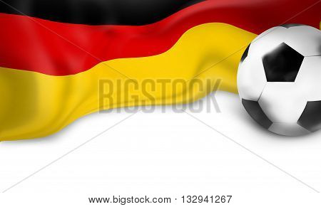 German Flag Football Soccer 3D Ball Background