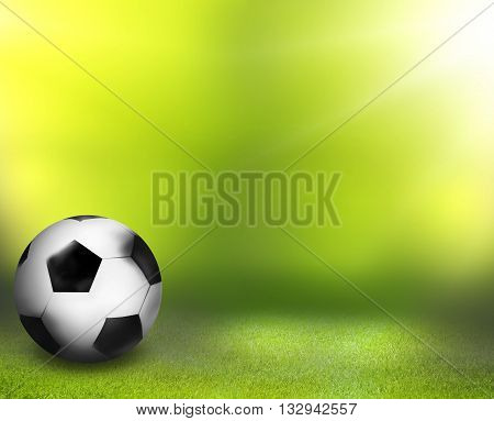 Football Ball Outdoor 3D Sports Design Background Image