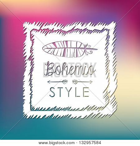 Bohemio concept with icon design, vector illustration 10 eps graphic.