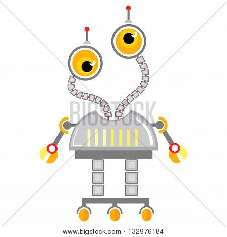 Colorful Toy robot. Vector characterColorful Toy robot. Vector character. Cartoon colorful illustration
