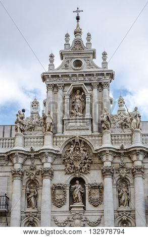 University in Valladolid Spain Detail facade founded in 1241