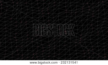 Connection Structure , 3d Animation Abstract Background. Abstract Blue Geometrical Background With M