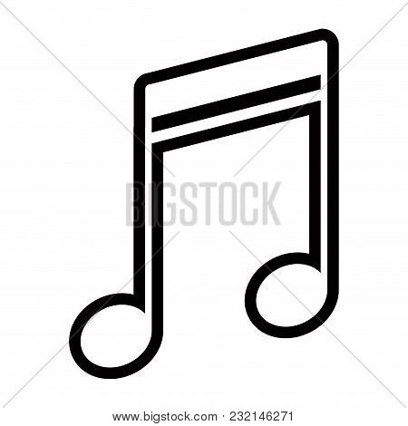 Isolated Sixteenth Beamed Note. Musical Note. Vector Illustration Design