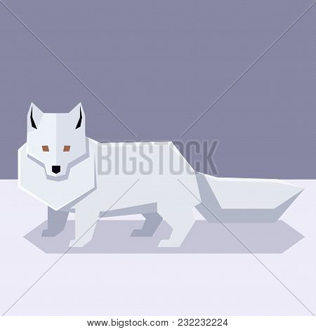 Vector Image Of The Flat Design Polar Fox