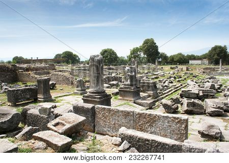 Remains From Historic Philippi That Would Have Been Visited By The Apostle Paul, Silas, Lydia And Ea