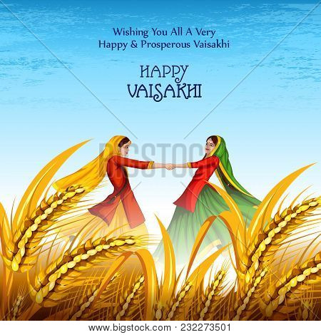 Easy To Edit Vector Illustration Of Celebration Of Punjabi Festival Vaisakhi Background