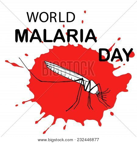 World Malaria Day - Suitable For Greeting Card, Poster And Banner. 
Vector Illustration