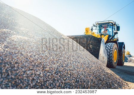 Earthworks on construction site going on