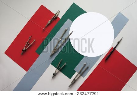 Vintage Tools Used For Drawing. For Architect, Students, Engineers, Artists, Builders, Engineering C