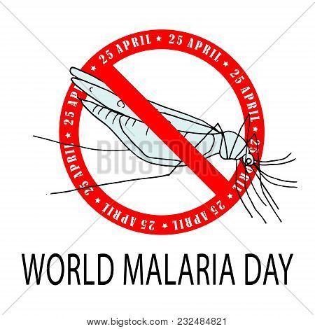 World Malaria Day - Suitable For Greeting Card, Poster And Banner. 
Vector Illustration