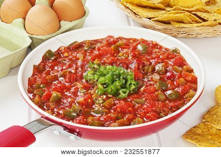 Mexican Sauce Salsa Ranchera, Made With Onions, Garlic, Chilli, Toasted Cumin Seeds, Mexican Oregano