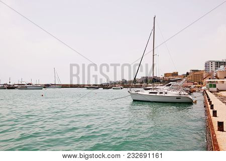 Yachts At The Pier On The Black Sea Coas