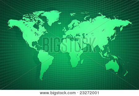 Atlas ziemi na linie siatki