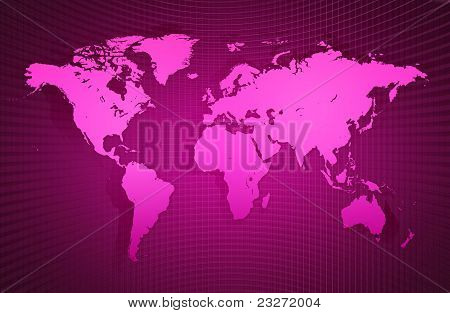 Atlas ziemi na linie siatki