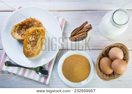 Spanish Torrijas Or French Toasts Traditionally For Easter In Spain
