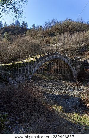 Amazing Landscape Of Captains Arkoudas Bridge, Pindus Mountains, Zagori, Epirus, Greece
