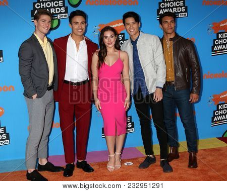 LOS ANGELES - MAR 24:  Power Rangers Ninja Steel Cast, Zoe Robins at the 2018 Kid's Choice Awards at Forum on March 24, 2018 in Inglewood, CA