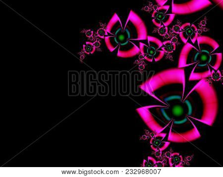Floral Original Template With Place For Text.
Fractal Flower, Template For Inserting Text.
Beautiful