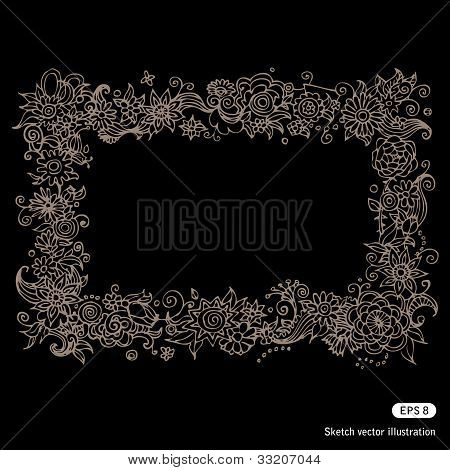 Beautiful floral frame