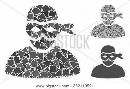 Anonimious Thief Composition Of Unequal Pieces In Variable Sizes And Color Tinges, Based On Anonimio