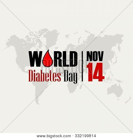 World Diabetes Day Typography, Celebrate On November 14th