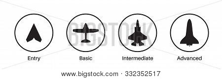 Expertise, Competence, Skill Or Experience Level Icons.
