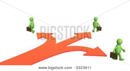 Konzept andere Richtung in business