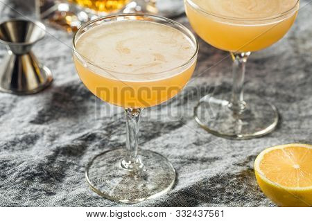 Homemade Lemon Brandy Daisy Cocktail