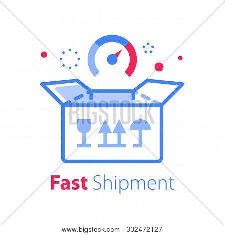Fast Delivery, Linear Design, Open Box, Shipping Order, Distribution Services, Pick Up Point, Receiv