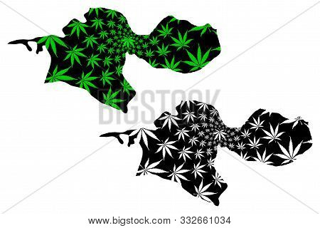 Tehran Province (provinces Of Iran, Islamic Republic Of Iran, Persia) Map Is Designed Cannabis Leaf 