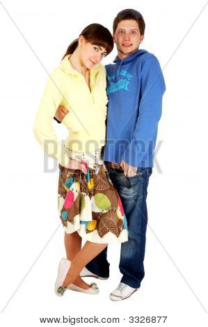 Ragazza sorridente felice e A sorpresa ragazzo