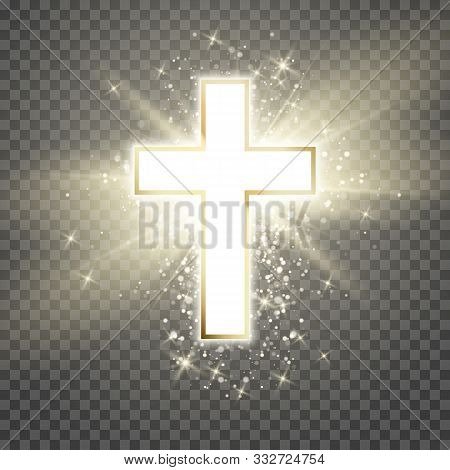 White Cross Golden Vector Photo Free Trial Bigstock