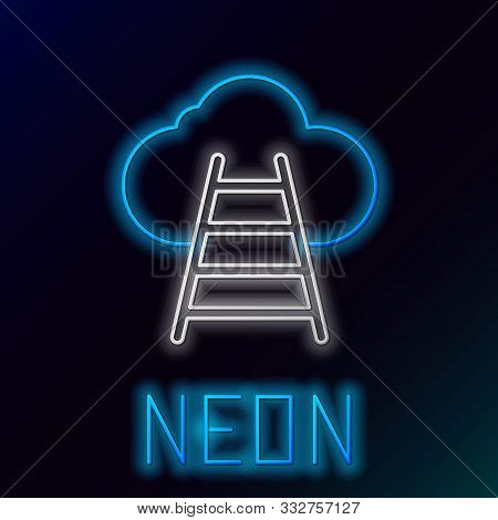 Blue Glowing Neon Vector Photo Free Trial Bigstock