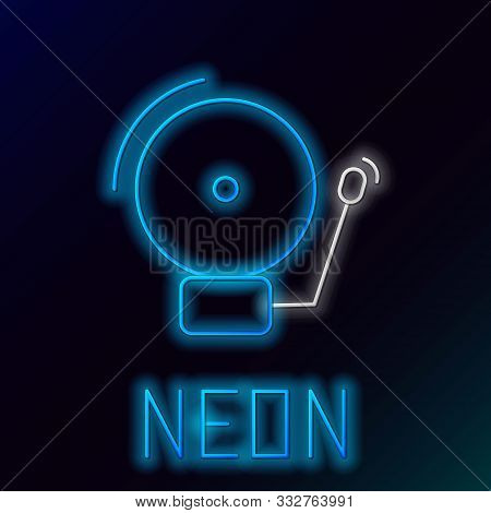 Blue Glowing Neon Vector Photo Free Trial Bigstock