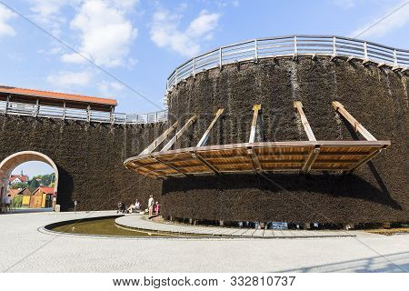 Wieliczka, Poland - June 20, 2018: Graduation Tower, Great Inhalatorium In The Resort Near Krakow. I