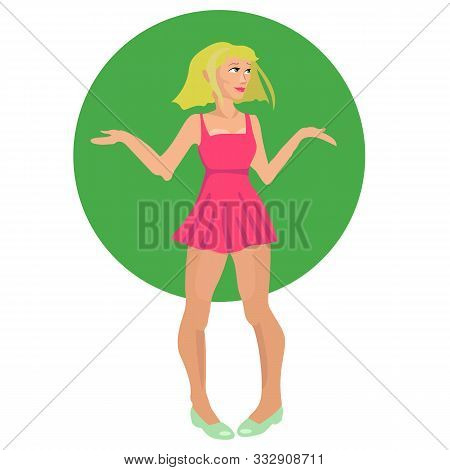 Girl Makes A Helpless Gesture, Misunderstanding And Disinterest